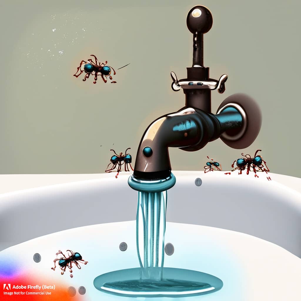 Ants Coming Out Of Bathtub Faucet