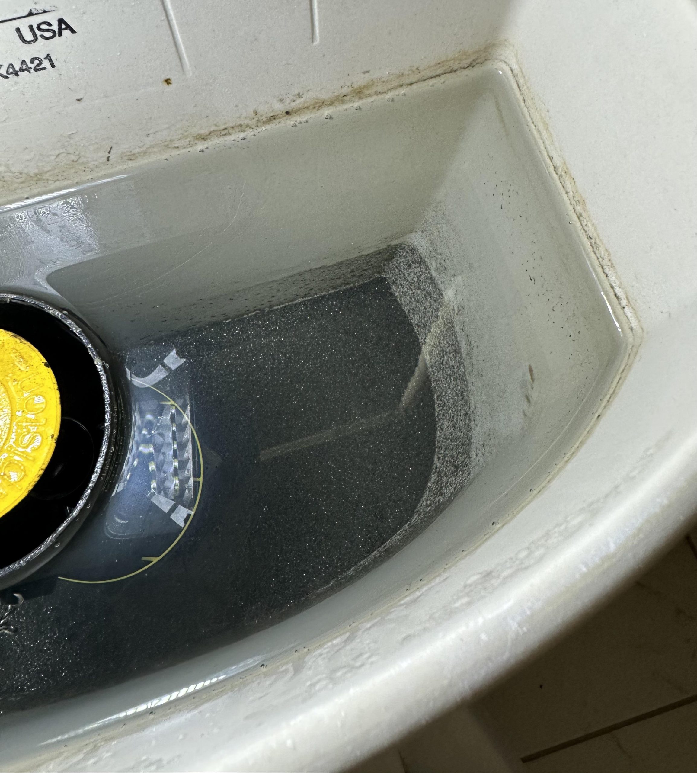 Black Sediment in Toilet Bowl