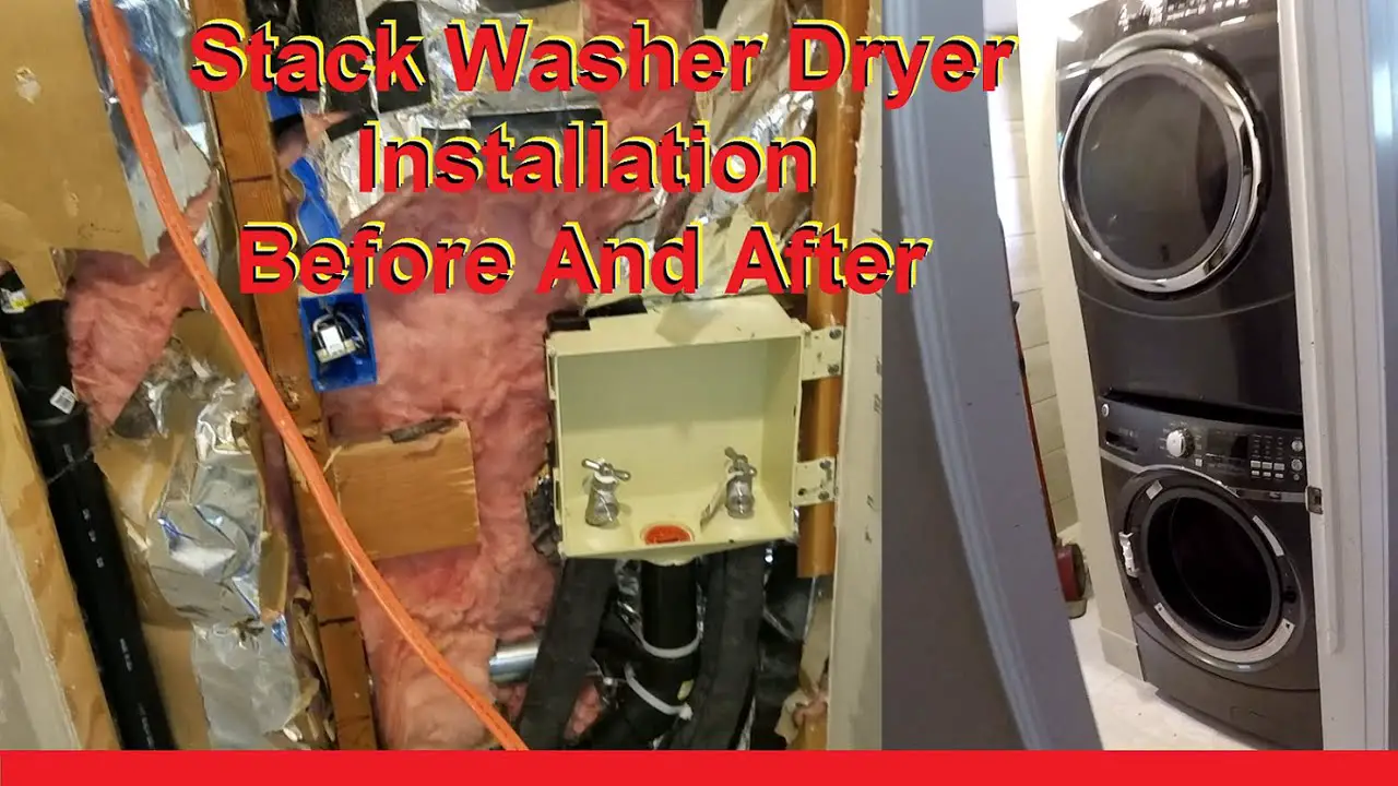 Rough in for Stackable Washer Dryer