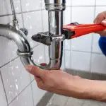 A Plumber Fixing a Plumbing Problem